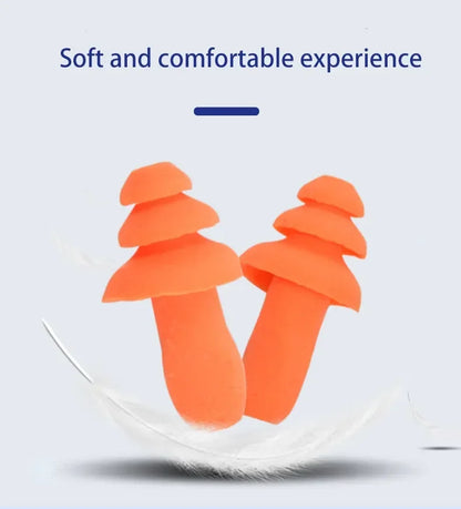 Soft Silicone Corded Ear Protector Soundproof Earmuffs Noise Protection Earplugs Sleep Snoring Reusable Ears Plugs