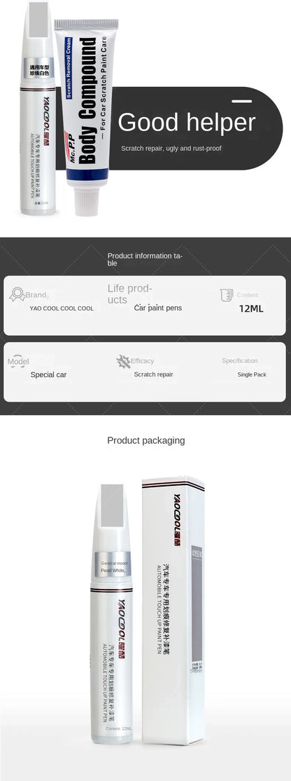 Suitable for Mazda 3, CX3, CX4, CX5, Mazda 6, Crystal Soul Dynamic Red Pearl White Clearcoat Pen, Automotive Paint Repair Set