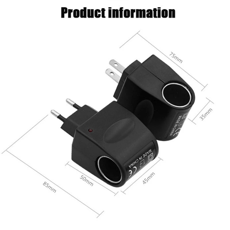 Adaptador de isqueiro do carro ac 220v para dc 12v ue eua plug conversor tomada de parede adaptador conversor automático acessório do carro
