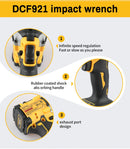 DEWALT DCF921 ATOMIC 20V MAX 1/2 in. Cordless Impact Wrench - Variable Speed, Bare Tool for Pro - Grade Performance Powerful