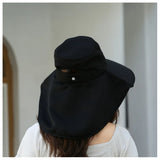 Outdoor Sun Bucket Hat for Women Girls Fishing Hat Wide Brim Bucket Hat with Neck Cover 50+ UPF Protection Safari Cap