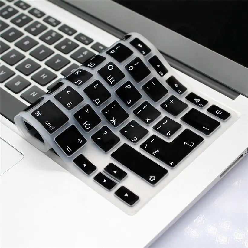 Funda protectora para teclado de MacBook Air 13 Pro 13 15 Retina (UE, EE. UU.), hebreo, ruso, árabe, portugués y español, A1466 y A1278