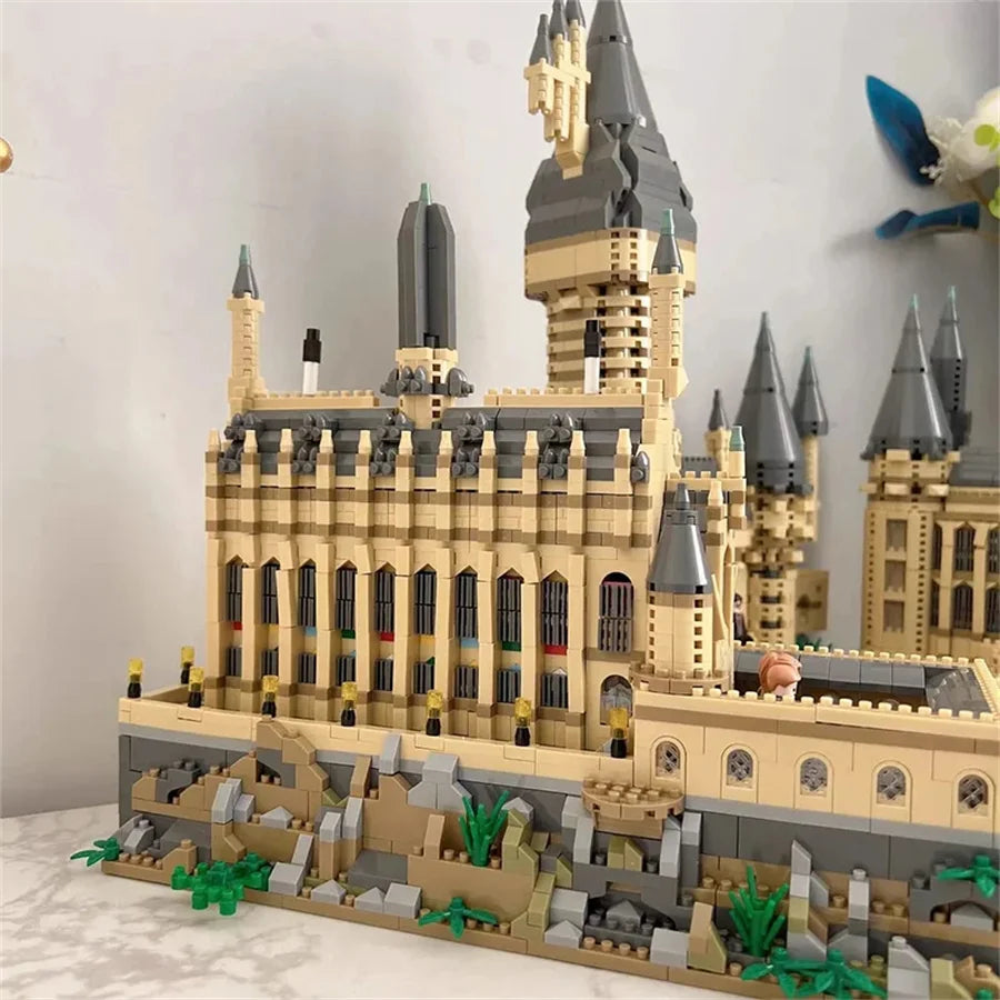 New Magic Hogwarts Castle Micro Building  Blocks Street View Architecture Creative MOC Model Kit  Kids Christmas Birthday Gifts