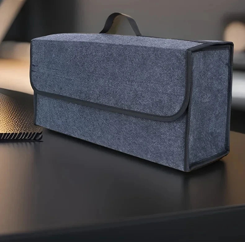 Large Anti Slip Compartment Boot Storage Organizer Tool Car Storage Bag Car Trunk Organizer Soft Felt Storage Box Accessories