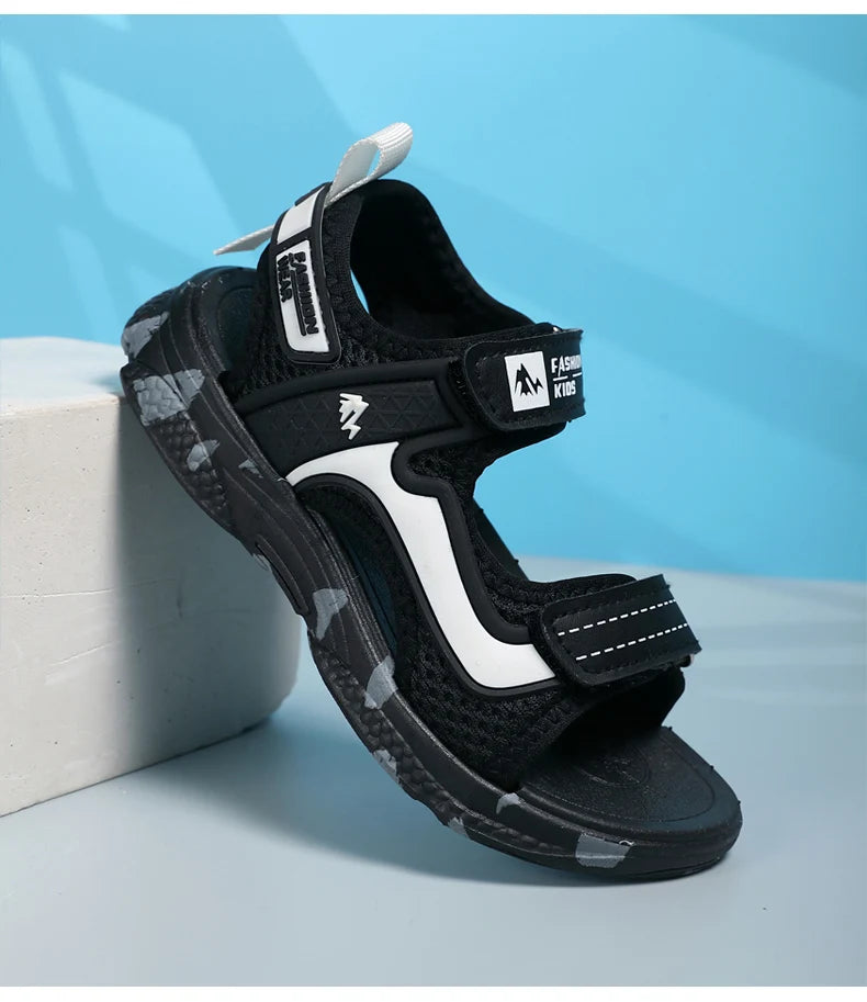 Kids Boys Trendy Camouflage Platform Strap Sandals Lightweight Soft Sole Non-slip Girls Children For Summer Outdoor Beach Shoe