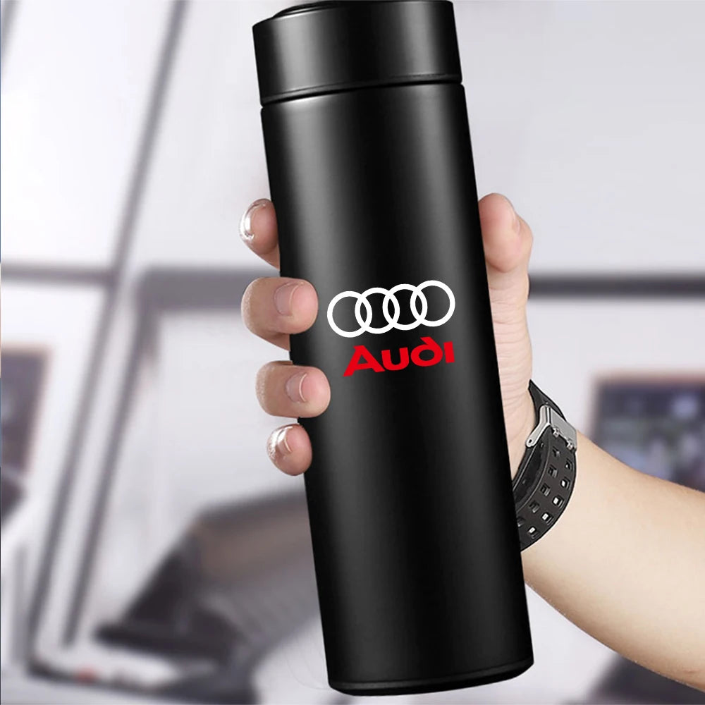 1pc Thermos Bottle Smart Cup With Temperature Display 304 Stainless Steel Vacuum Insulated Intelligent Cup For Audi S Line A1 A2