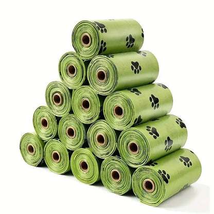 240 bolsas gruesas para excrementos de perro (16 rollos), a prueba de fugas, para pasear al perro al aire libre.