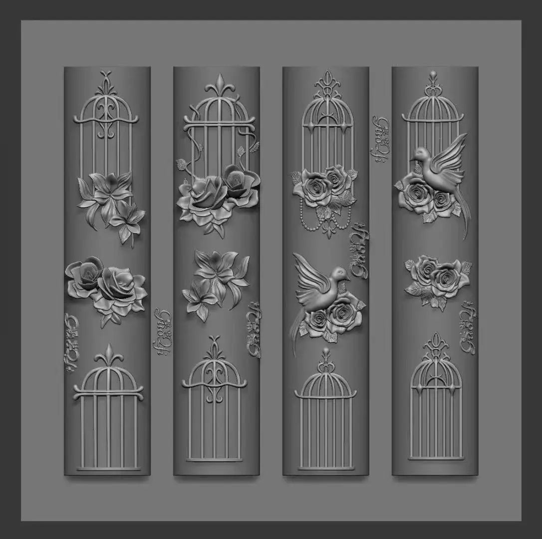 1pc Bowknot Candles Jellyfish Shell Rose Leaf  3D Acrylic Mold Nail Art Decoration Nails DIY Design Silicone  Nails Mold