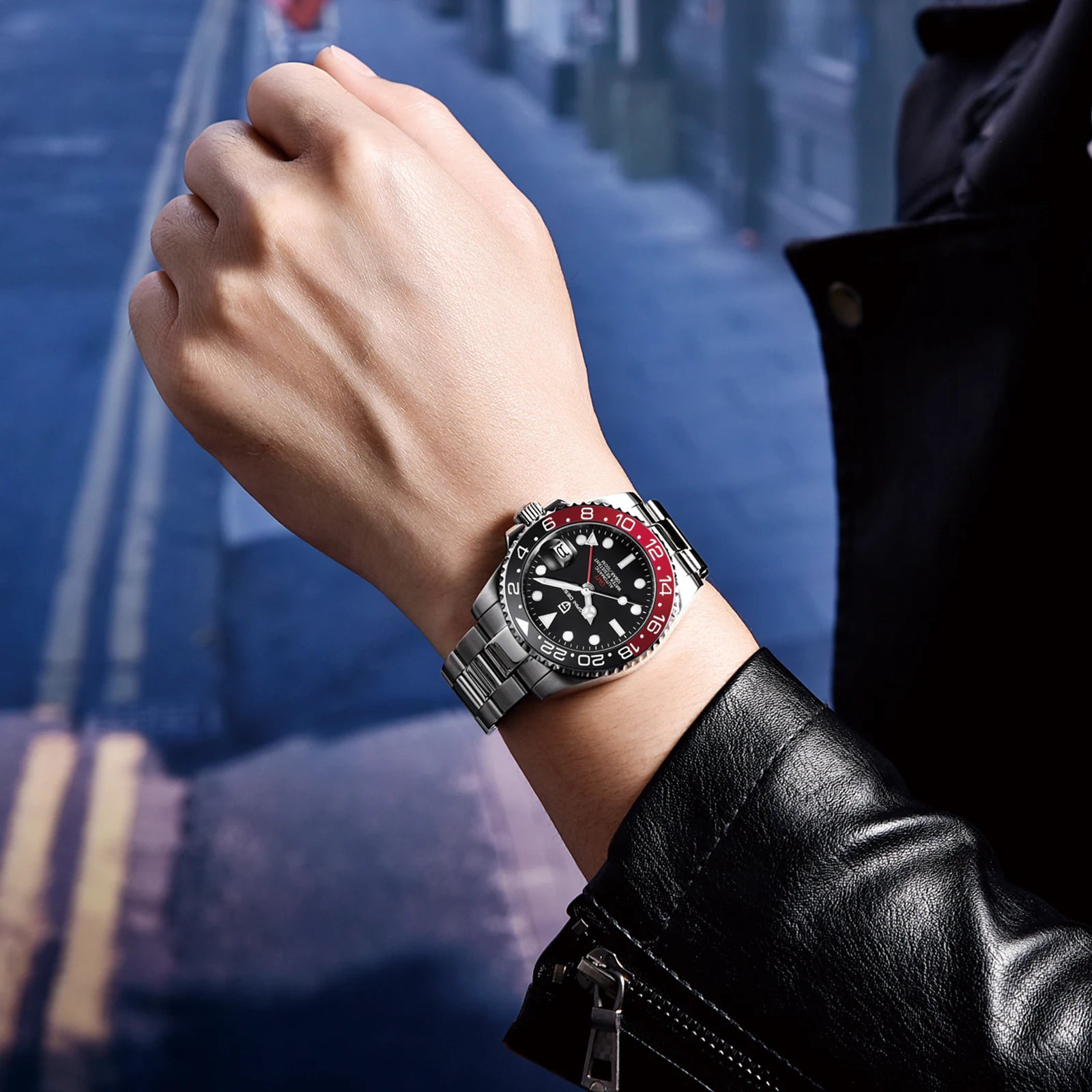 Relógio Masculino Mecânico de Luxo PAGANI DESIGN 2026 – Aço Inoxidável, Função GMT, Vidro de Safira – Marca de Alto Padrão