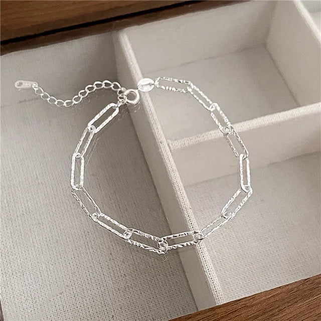 Vintage 925 Sterling Silver Bracelet for Women, Original Lucky Beads Ball, Adjustable Bracelets, Designer Jewelry, Luxury Gifts 