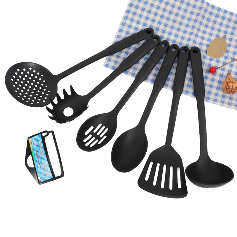 Kitchen 6pcs Cooking Utensil Set for Nonstick Cookware Kitchen Utensil Set with Plastic Handles