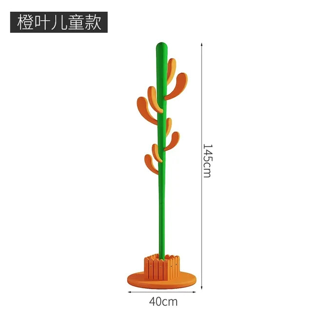 Simples bonito cabide em forma de cacto suporte cabide base espessada quadro vertical criativo móveis para casa crianças adultos prateleira quente