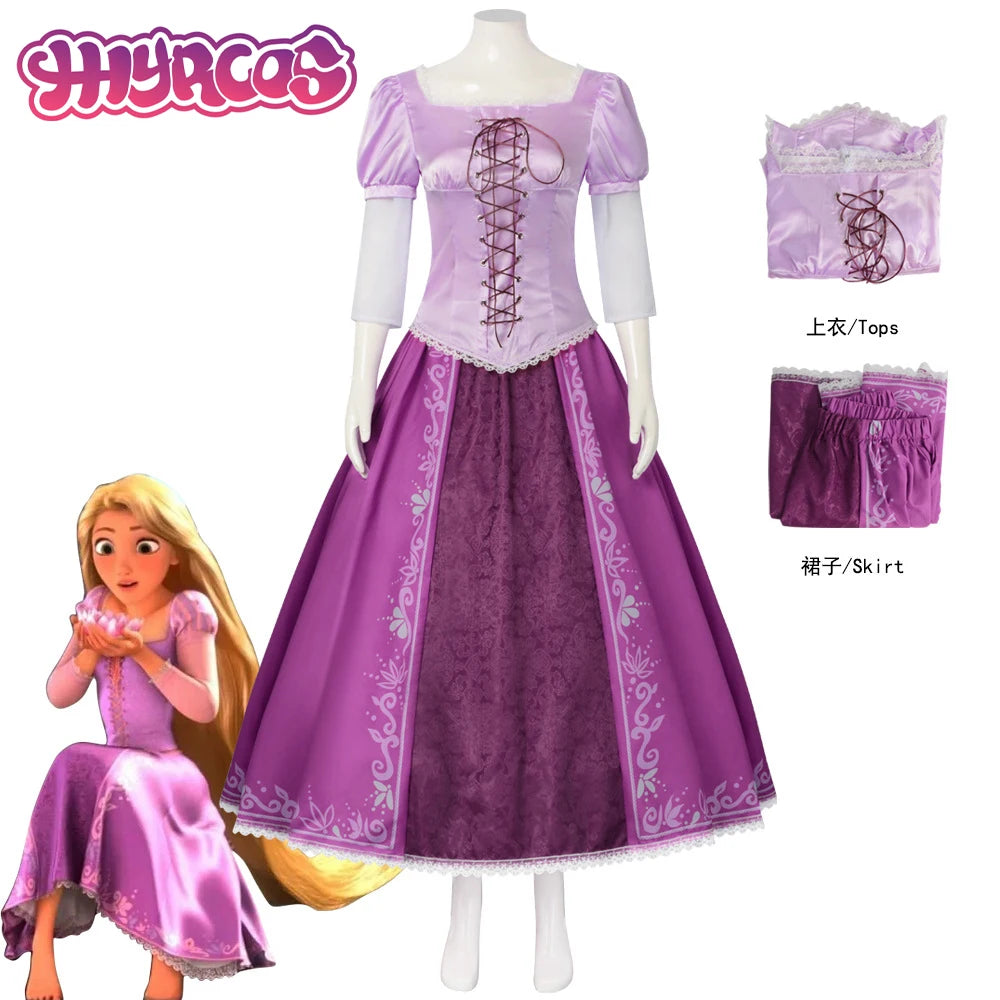 Movie Rapunzel Cosplay Costume Tangled The Series Flynn Rider Cosplay Suits Rapunzel Dress Halloween For Adult Women Men Party