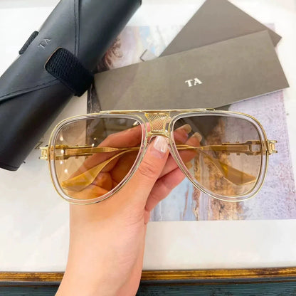 Original Factory For DIYTA DT GRAND-DECADE DTS460-A With Brand Box Popular Luxury Design Alloy Frame Oval Men Women Sunglasses
