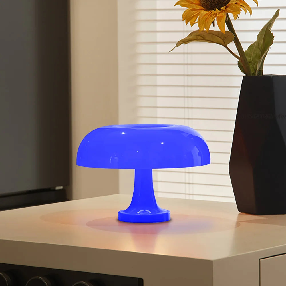 Classic Mushroom Table Lamp Modern Bauhaus Art Table Lamp Bedroom Bedside Lamp Danish Designer Orange Decorative Table Lamp