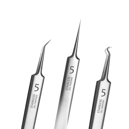 German Ultra-fine No. 5 Cell Pimples Blackhead Clip Tweezers Beauty Salon Special Scraping & Closing Artifact Acne Needle Tool
