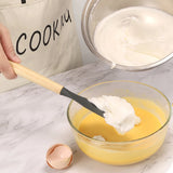 Utensilios de cocina de silicona, espátula, pala, cuchara para sopa, herramienta de cocina con cubo de almacenamiento, utensilios de cocina con mango de madera antiadherente, 12 Uds.