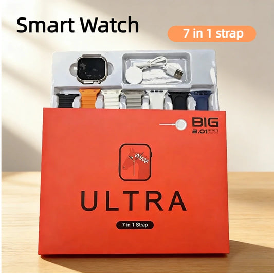 7 in 1 Strap Smart Watch Support Magnetic Charging Bluetooth Calling Health & Fitness Tra DIY Watch Faces for men women