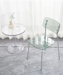 Modern Simple Household Transparent Dining Chair Backrest Single Person Leisure Net Red Table Plastic Chair Makeup Chairs  стул