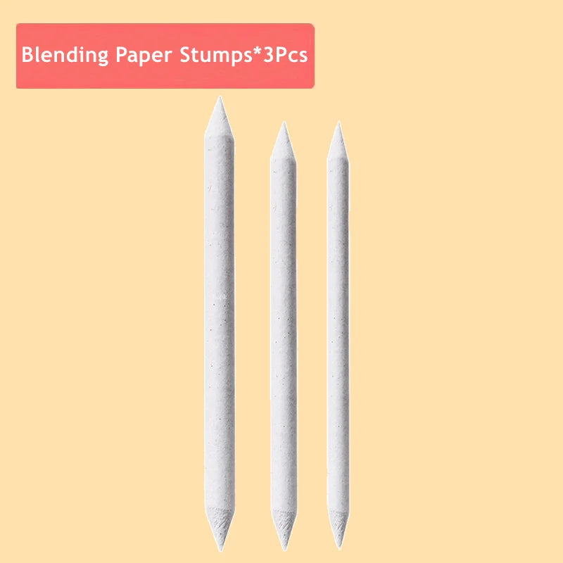Blending Stumps and Tortillions Paper Art Blenders Sandpaper Pencil Sharpener Pointer for Artist Charcoal Sketch Drawing Tools