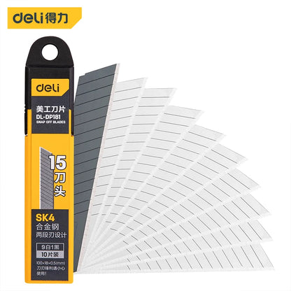 10 cuchillas de repuesto de 18 mm para cuchillos multiusos, cuchillas desprendibles compatibles con cuchillos de corte retráctiles de 18 mm, cuchillos para manualidades y cúteres.