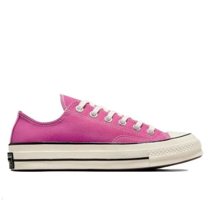 Zapatillas Converse All Star Low Casual de los años 70 para hombre y mujer, clásicas, de lona negra y rosa, transpirables, para caminar y andar en patineta.