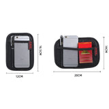 Car Leather Mesh Bag Oxford Fabric Storage Net Bags Car Interior Organizer Phones Coins Keys Storage Auto Stowing Tidying Tools
