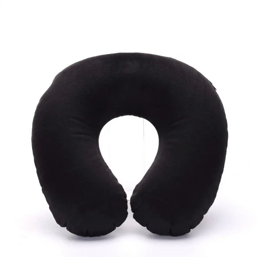 Almohada de cuello en forma de U, inflable, para aliviar la fatiga, para viajes, reposacabezas de vuelo, cojín para dormir en forma de U para avión.