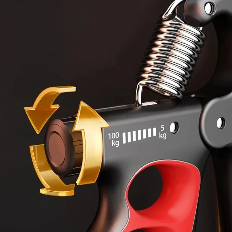 Nuevo Entrenador de fuerza de agarre de 5-100KG, expansor de muñeca, resistencia ajustable, entrenamiento de gimnasia, pinza de mano para construcción muscular