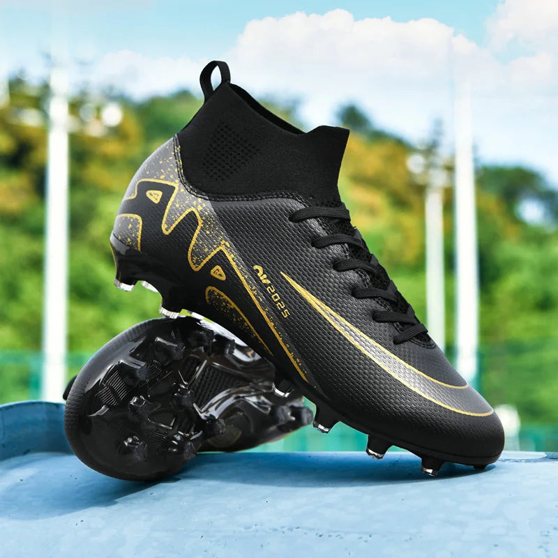 New Outdoor Men Soccer Shoes Adult Kids Long Spikes Football Boots Training Sport Footwear Sneakers Non Slip Training Unisex