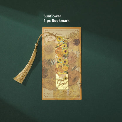 1 pc Vintage Painting Metal Bookmark Hollow Bookmark With Long Tassel For Book Club Readers Friends Teachers Students