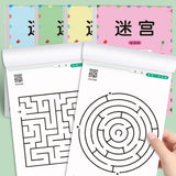 Livro de atividades com labirinto de 64 páginas para crianças, livro de exercícios de concentração e treinamento cerebral, livro de quebra-cabeças para desenvolvimento da inteligência infantil.