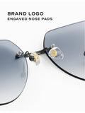 Benywoods Design Fashion Rimless Men's Sunglasses Gradient Photochromic UV400 Outdoor Sun Glasses Pure Titanium Eyewear BS23052