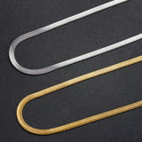 Gold Snake Chain Necklace for Women and Men, Herringbone Choker, Neck Chains 925 Sterling Silver, Trend Jewelry Gift, 2024 