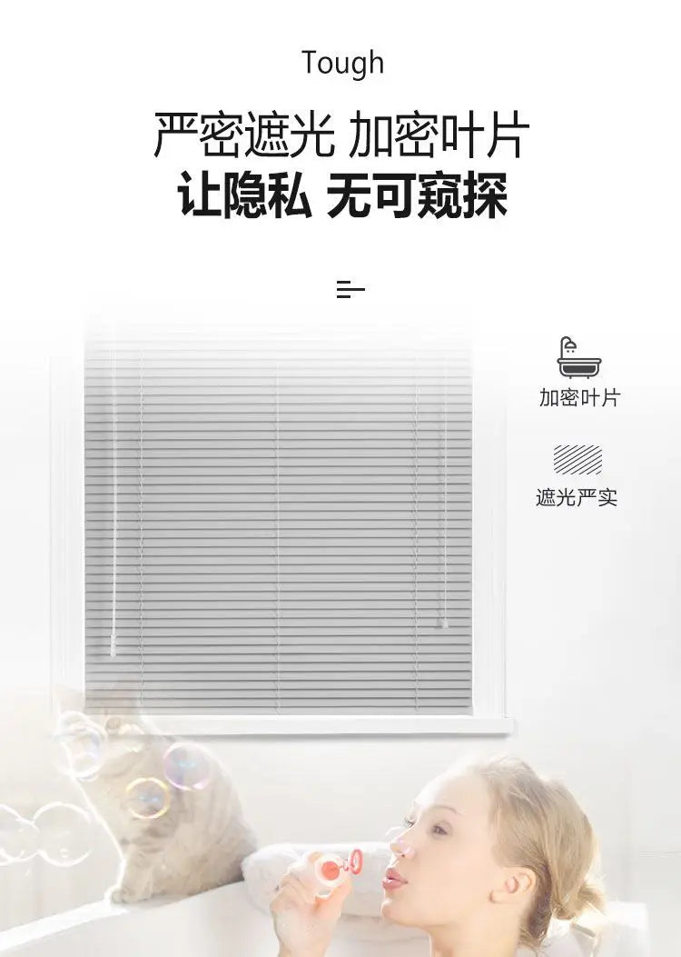 Blind Curtains No Punching Bathroom Toilet Kitchen Office Bedroom Roller Shutter Shading Lifting Rolling and Pulling Type Blinds
