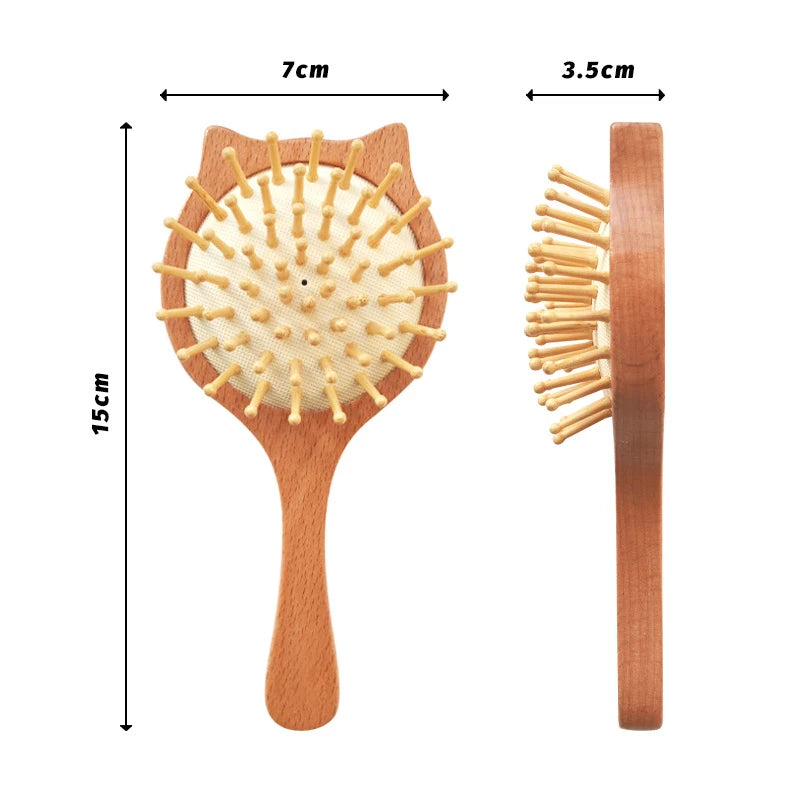 Personalized Wooden Baby Brush Custom Name Baby Wool Comb New Born Hair Brush Infant Head Massager Bath Brush Comb for Kids