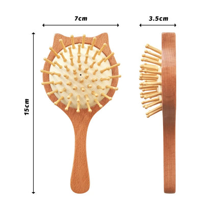 Personalized Wooden Baby Brush Custom Name Baby Wool Comb New Born Hair Brush Infant Head Massager Bath Brush Comb for Kids