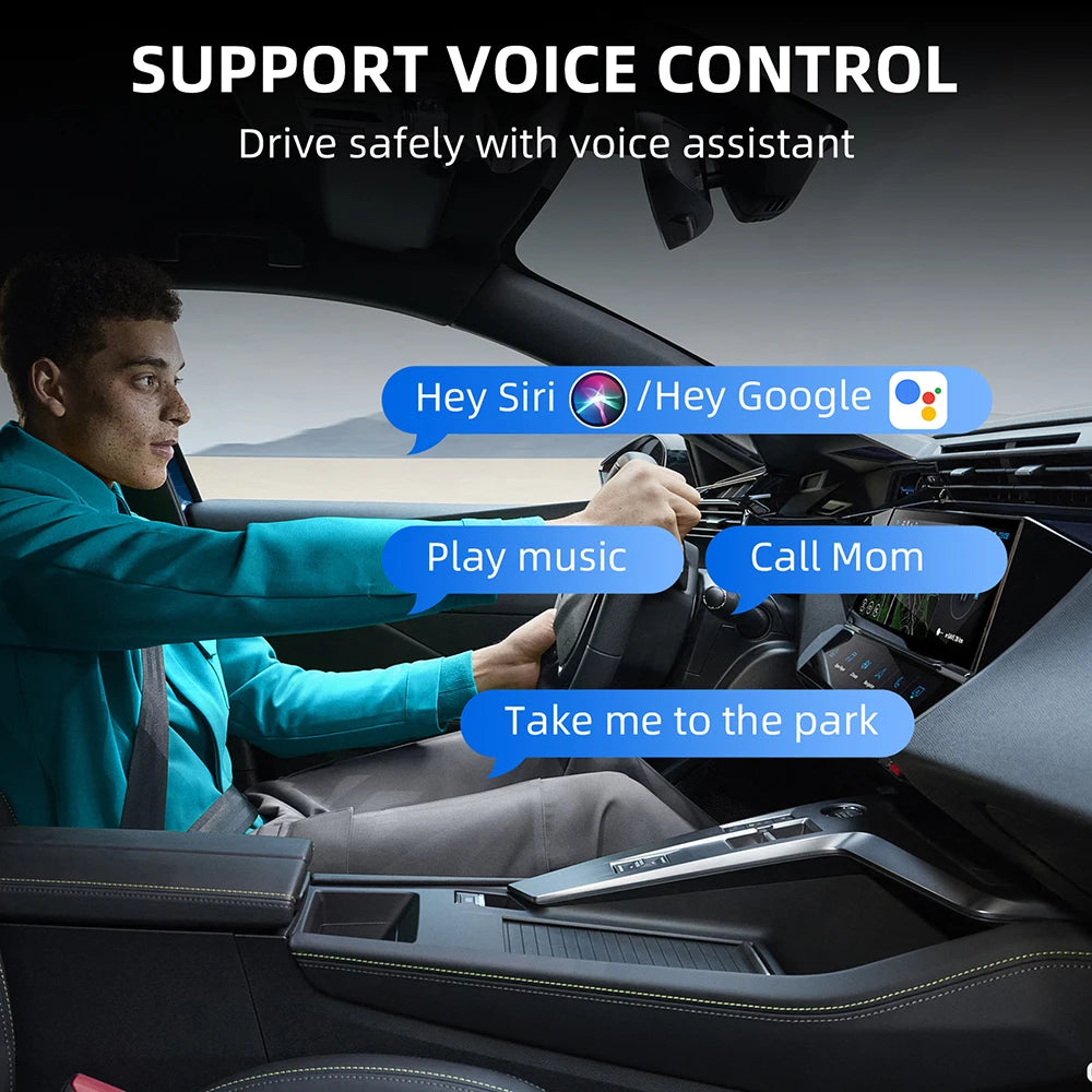 Wireless Carplay Adapter Android Auto 2-in-1 Smart Dongle 2025 5G WIFI For iPhone Android Phone For Volvo Benz MG Kia Chery VW