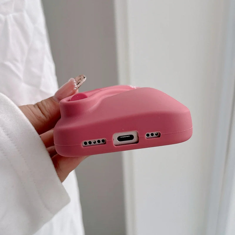 Rhode Case For iPhone 12 13 14 15 16 Pro Max Plus 17 Air Portable Lip Gloss Holder Lipstick Silicone Soft Bumper Cover Lip Glaze