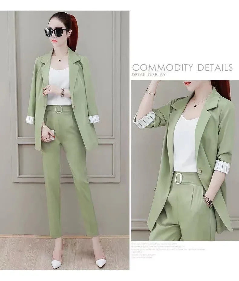 Spring Autumn Popular Women's Suit Set Three Pieces Fashionable Elegant Summer New Arrival Professional Clothing Outerwear