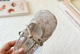2026 Summer Kids Shoes Girls Sandals Lace Floral Princess Shoes Children Soft Sole Flat Party Dress Breathable Shoes