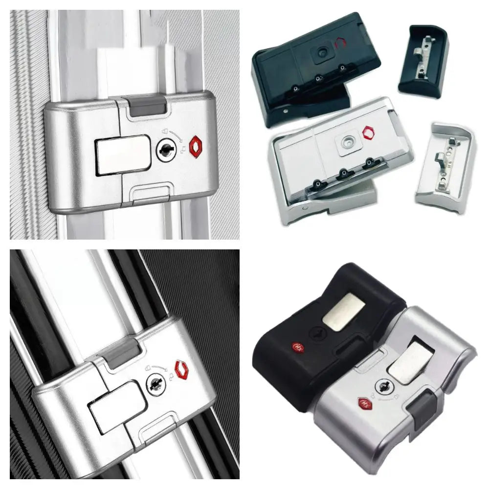 Portable Black Silver Luggage Password Lock Replacement Anti-Theft Suitcase Lock Buckle Security Tool Lock Catch Security Padlock
