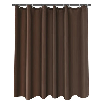 Cortina de ducha de tela sólida resistente, impermeable, para baño, tamaño largo, 230/200 cm, color negro, blanco, gris, marrón y azul.