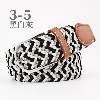 Stretch Woven Belt Unisex Canvas Belts Fashion Casual Student Belt Women Cinturon Male Waistband 105cm