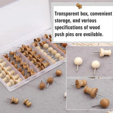 Zxiixz Push Pins, Thumb Tacks, Decorative Push Pins for Cork Board Wooden Thumb Tacks for Wall Hangings, Bulletin Boards