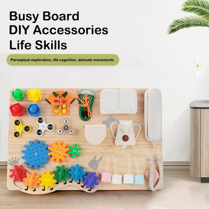Busy Board Accessories Montessori Activity Board Components Baby Life Skills Training Early Education Toys DIY Busy Bord