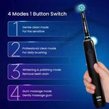 Oral B Pro 4 Ultra Electric Toothbrush 3D Rotation Rechargeable Toothbrush Pressure Sensor 4 Brushing Modes 2 Min Timer