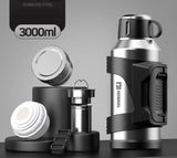 316 Stainless Steel Insulated Thermos Bottle, 1L, 2L, 3L, Outdoor Travel Coffee Mugs, Thermal Vacuum Water Bottle, Thermal Mug