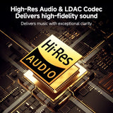 QCY H3 Pro ANC Wireless Bluetooth Headphone Hi-Res Spatial Audio Earphone with LDAC 50dB Active Noise Canceling Over Ear Headset