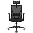 Durrafy Ergonomic Office Chair, Office Chairs, Desk Chair with adjustable headrest, Armrests, 150KG load capacity, Black